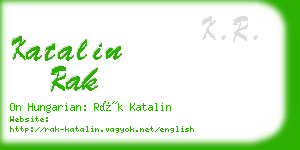 katalin rak business card